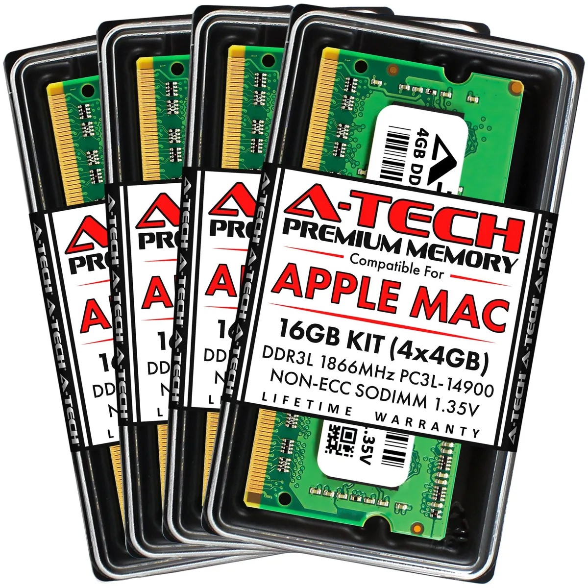 A-Tech A-Tech 16GB Kit (4x4GB) DDR3 1866MHz SODIMM 204-Pin Memory Upgrade for Apple iMac (Late 2015) — product photo