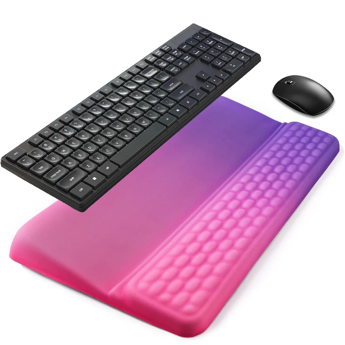  LIZPARE Wrist Rest with Keyboard Stand Red-Purple Gradient 18 x 3.5 inches — product photo