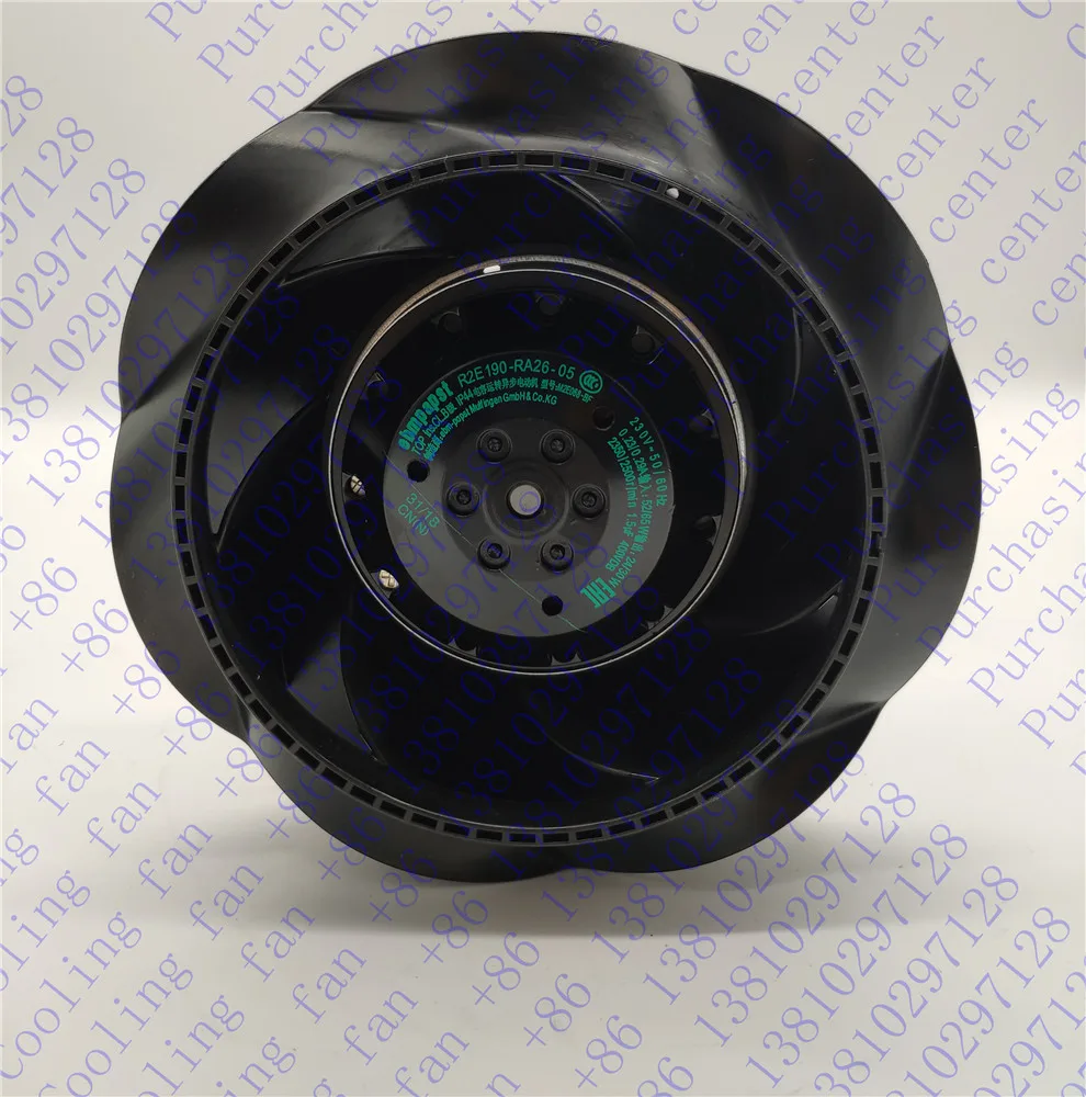 Fans Fans R2E190-RA26-05 centrifugal blower 190mm 230V 540m³/h 2350rpm 58dB — product photo