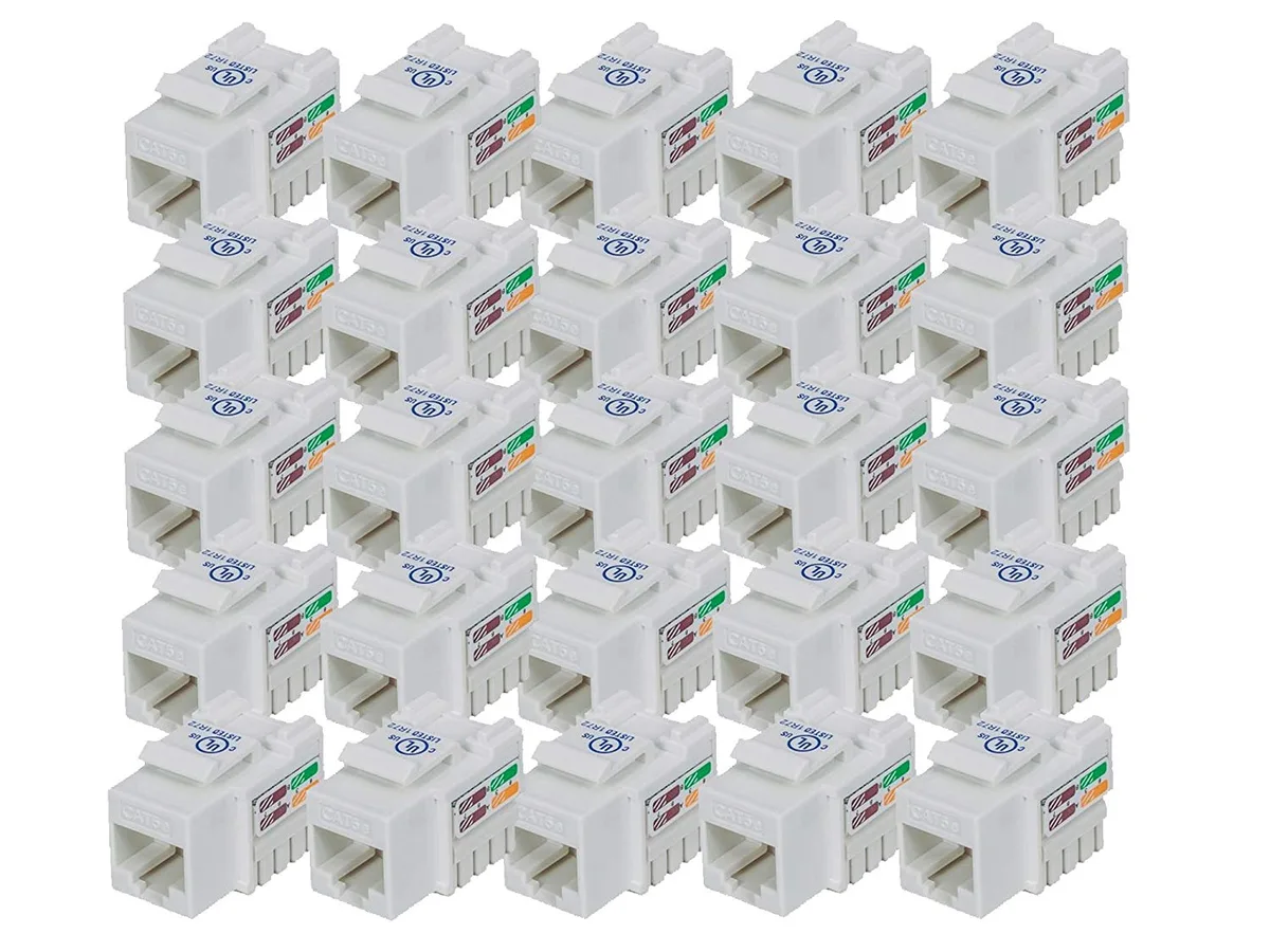 iMBAPrice iMBAPrice Keystone Punch Down Jack Cat-5e RJ-45 White (Pack of 5) — product photo