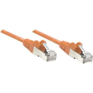 Orange Cat6 UTP patch cable, 100 ft, snagless RJ45 connectors with gold contacts, PVC jacket