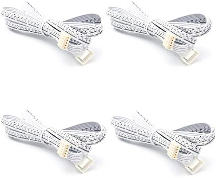 TAURKENAM TAURKENAM 5-pin White Extension Cable 150cm 4 Pack — product photo