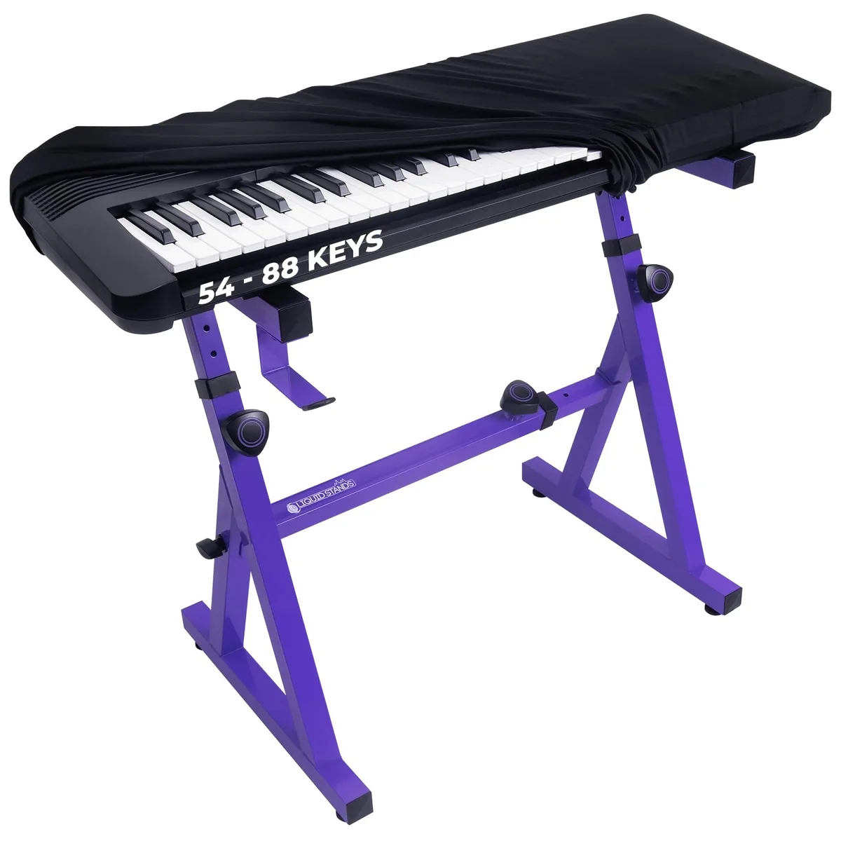 Liquid Stands MS1116 Keyboard Dust Cover 88 Key Black Spandex Drawstring — product photo