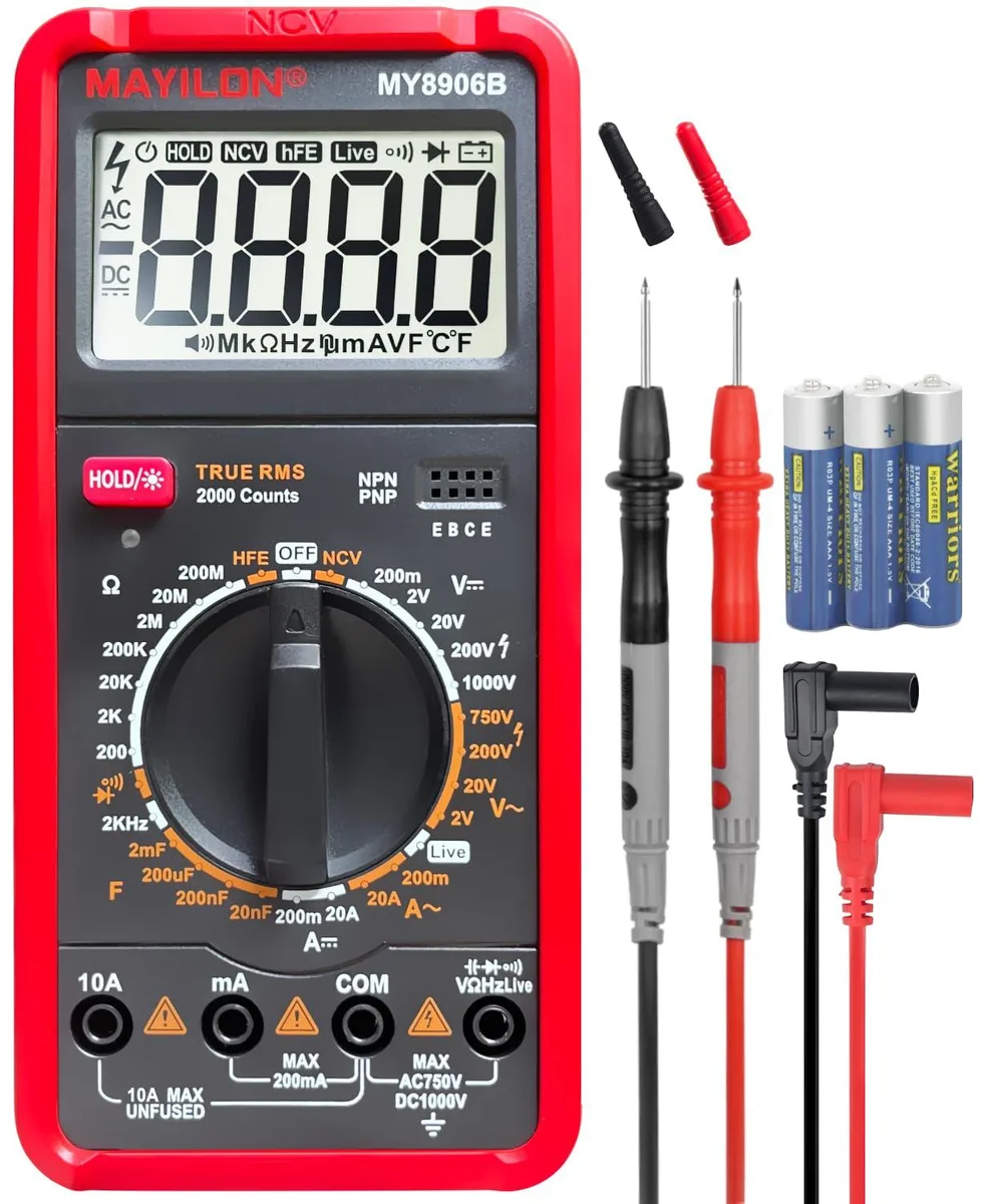  MY8906B TRMS Digital Multimeter 1000V CAT II 600V — product photo