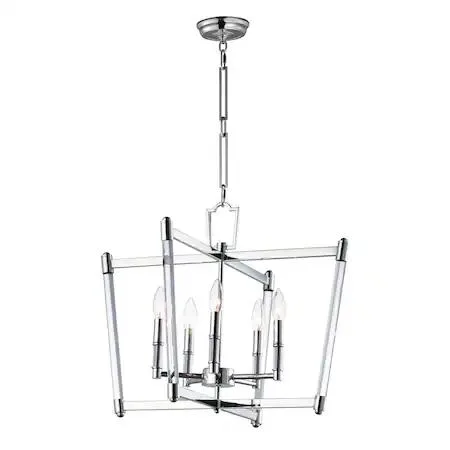 Maxim Maxim 16103 Lucent 5-Light 23.25" Polished Nickel Chandelier — product photo
