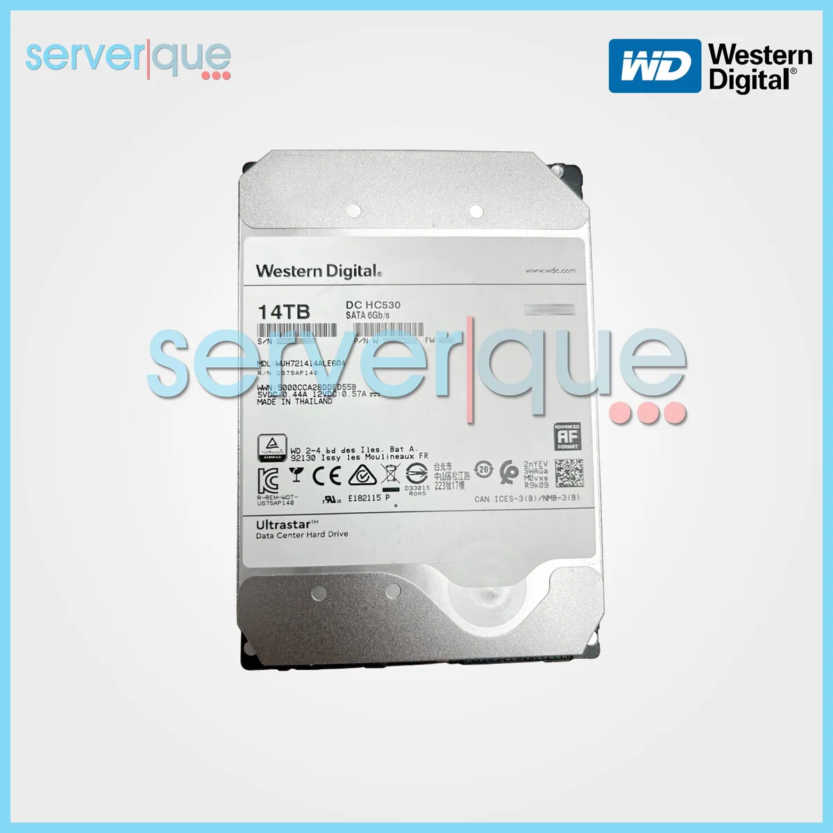 Western Digital Western Digital DC HC530 14TB 7200 RPM SATA 3.5" internal hard drive — product photo
