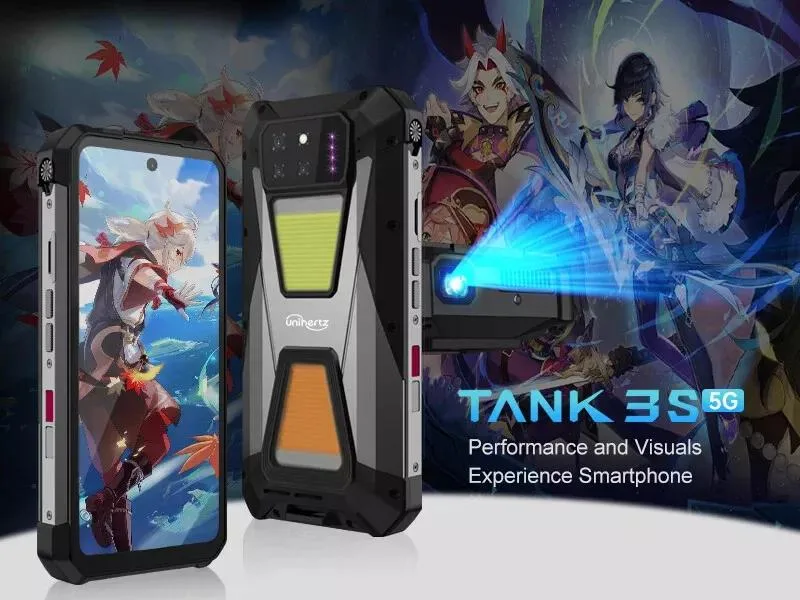 Unihertz Unihertz Tank 3S 5G 6.79" 16GB RAM 512GB Projector Rugged Phone cell phones - unlocked — product photo