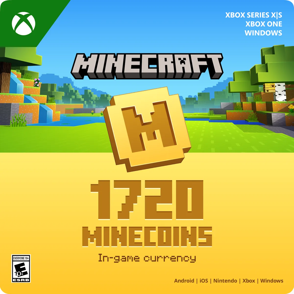 Microsoft Microsoft 7LM-00019 Minecraft Minecoins Pack 1720 Coins downloadable game — product photo