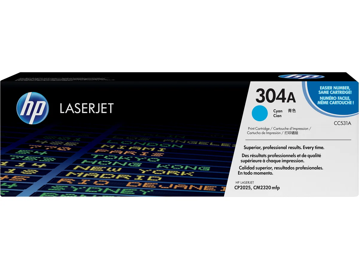 HP HP CC531A 304A Cyan Toner Cartridge 2800 Pages — product photo