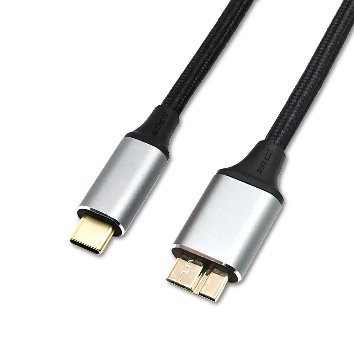 Vszerda Vszerda USB Micro B to Type C Cable 10 Gbps 3A 1.0 m Nylon Black — product photo