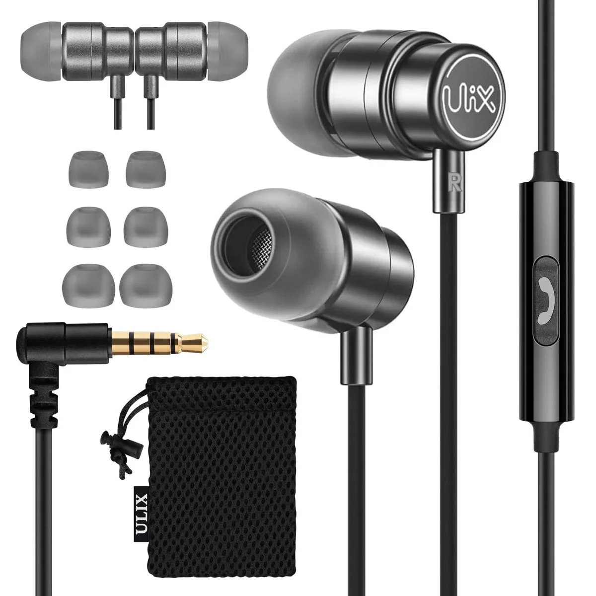No Sew No Sew Rider Wired In-Ear Earphones Grey 3.5mm 48ohm 57g — product photo
