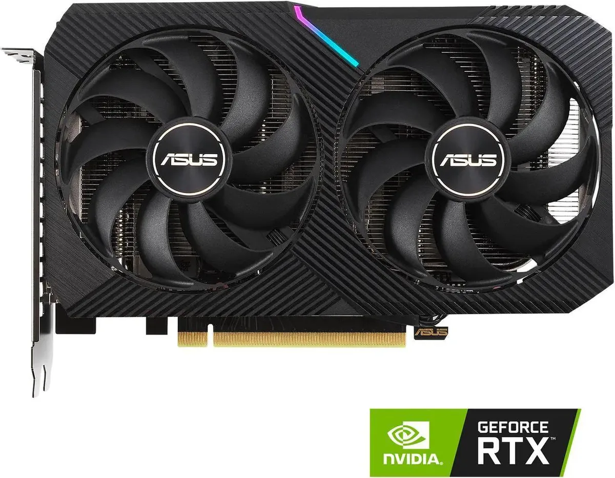 ASUS ASUS Dual GeForce RTX 3060 Ti Mini OC V2 8GB graphics card — product photo