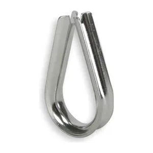 Small zinc-plated steel wire rope thimbles in a pack of 25