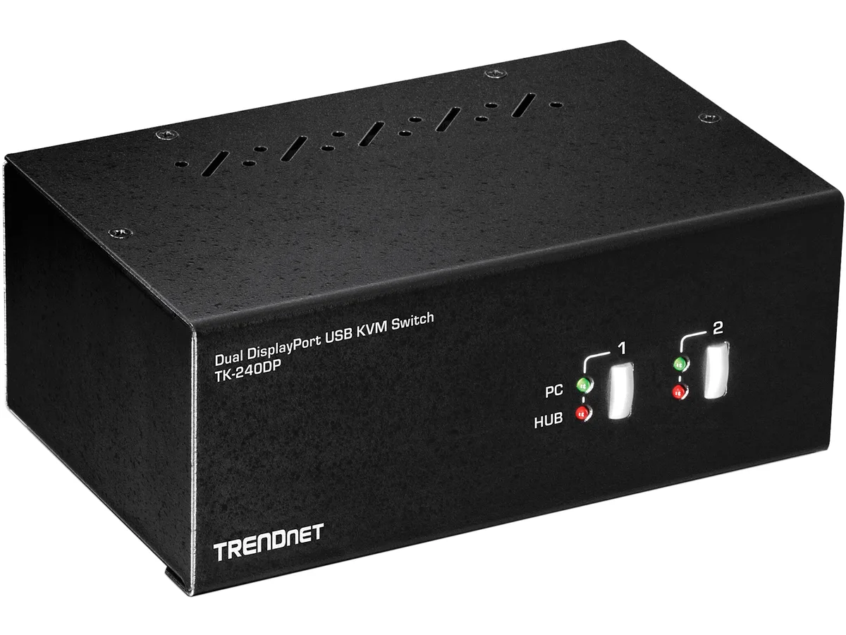 TRENDnet TRENDnet TK-240DP 2-Port Dual Monitor DisplayPort KVM Switch — product photo