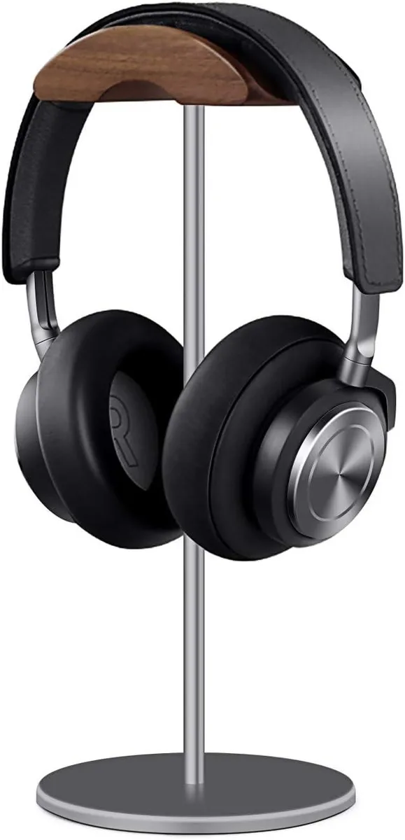 BFKK BFKK Headphone Stand Walnut Wood & Aluminum Gray — product photo