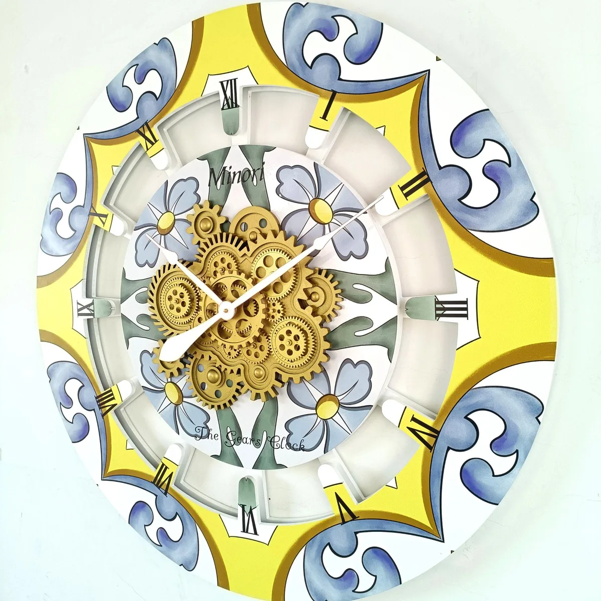 The Gears Clock The Gears Clock Italy Line 24 inch Round 36 inch Wall Clock Minori — product photo