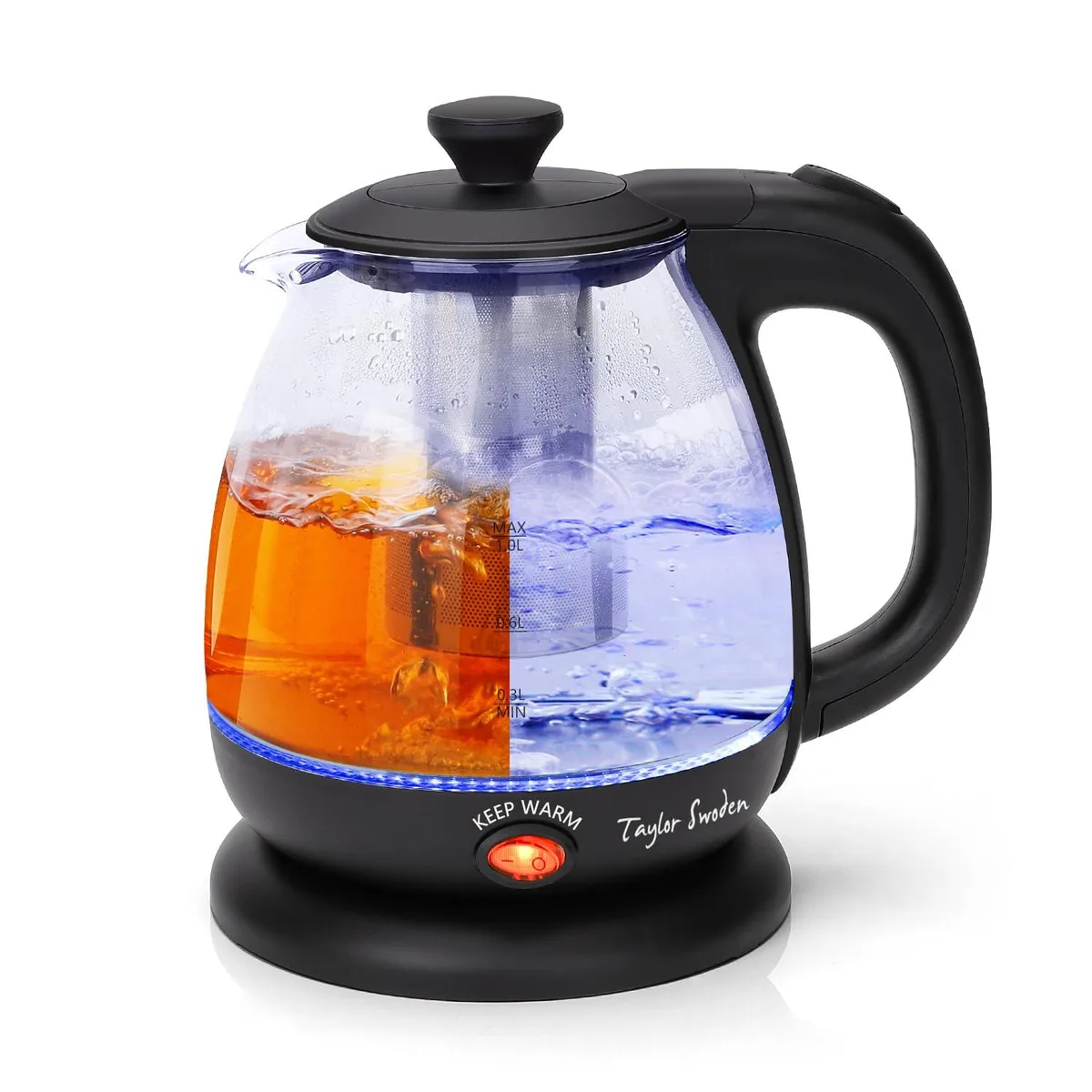  Taylor Swoden Electric Kettle with Tea Infuser 1L Black — product photo