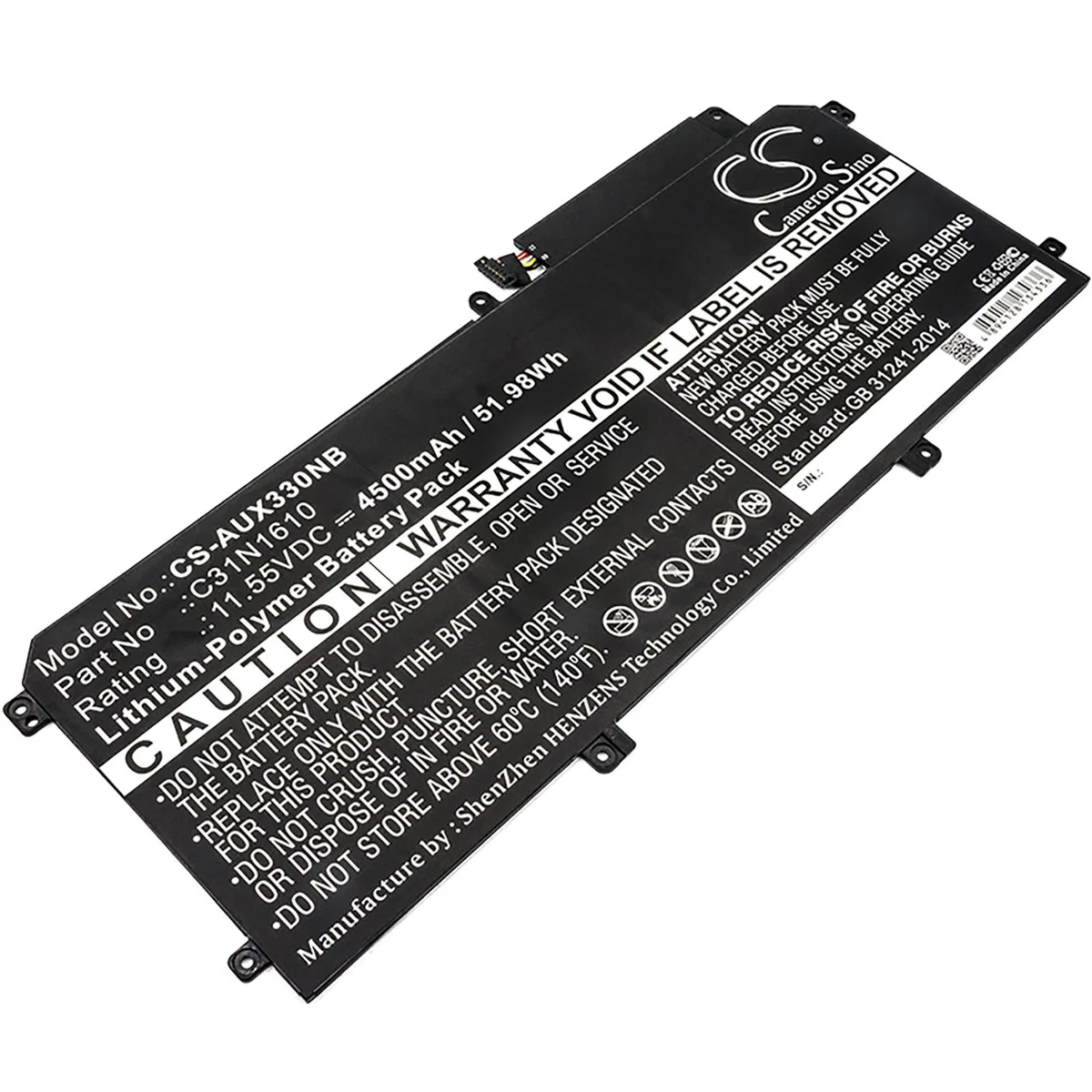 Cameron &amp; Co Cameron &amp; Co DS-CS-AUX330NB laptop battery 4.5 Ah Li-Polymer Black — product photo