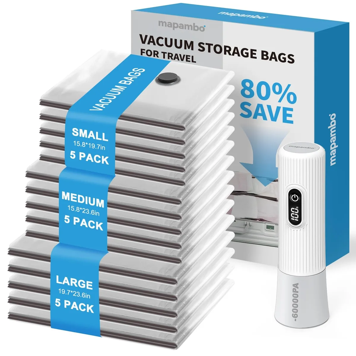  Mapambo VS01 vacuum sealer 60000 Pa 15 pack — product photo