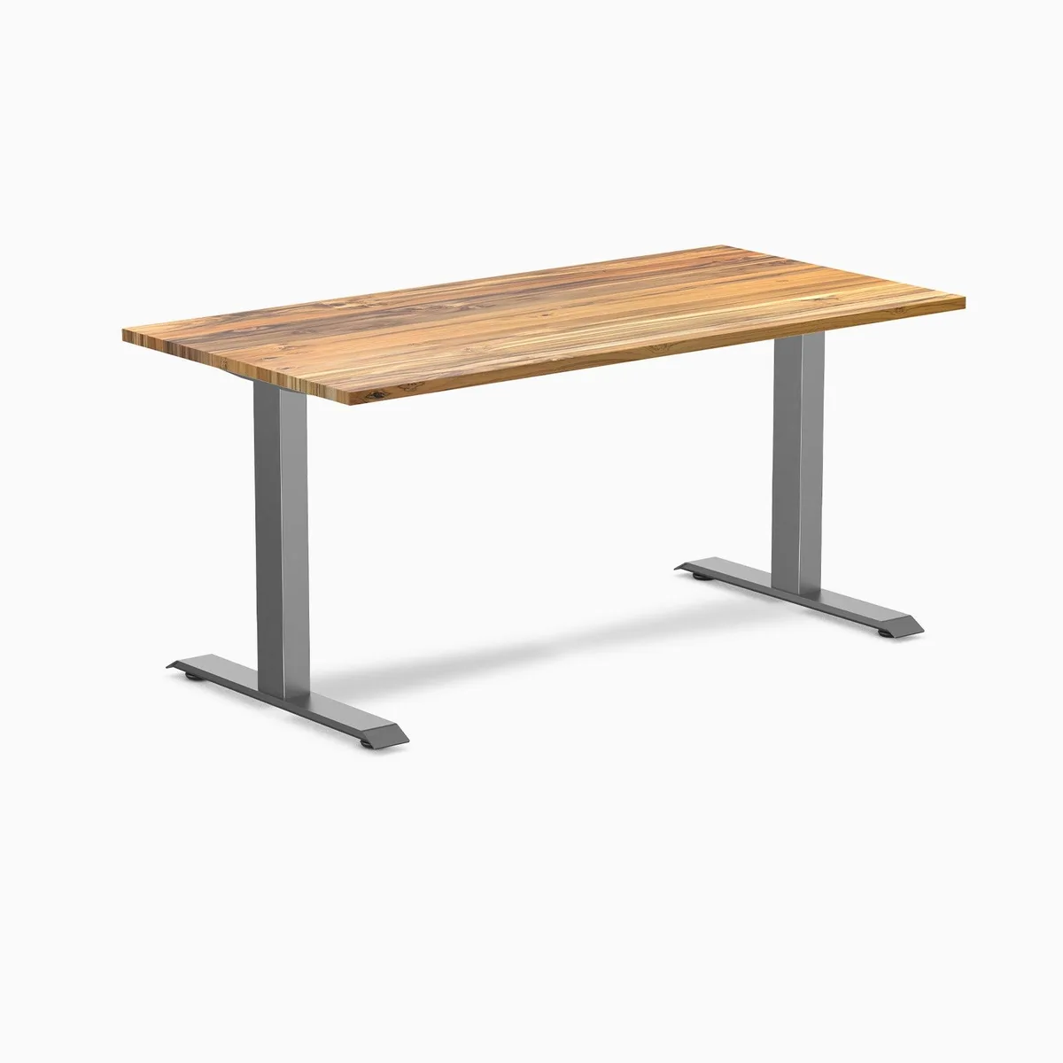 Desky Desky Zero Hardwood Desk Teak 60 x 30 in Space Gray — product photo