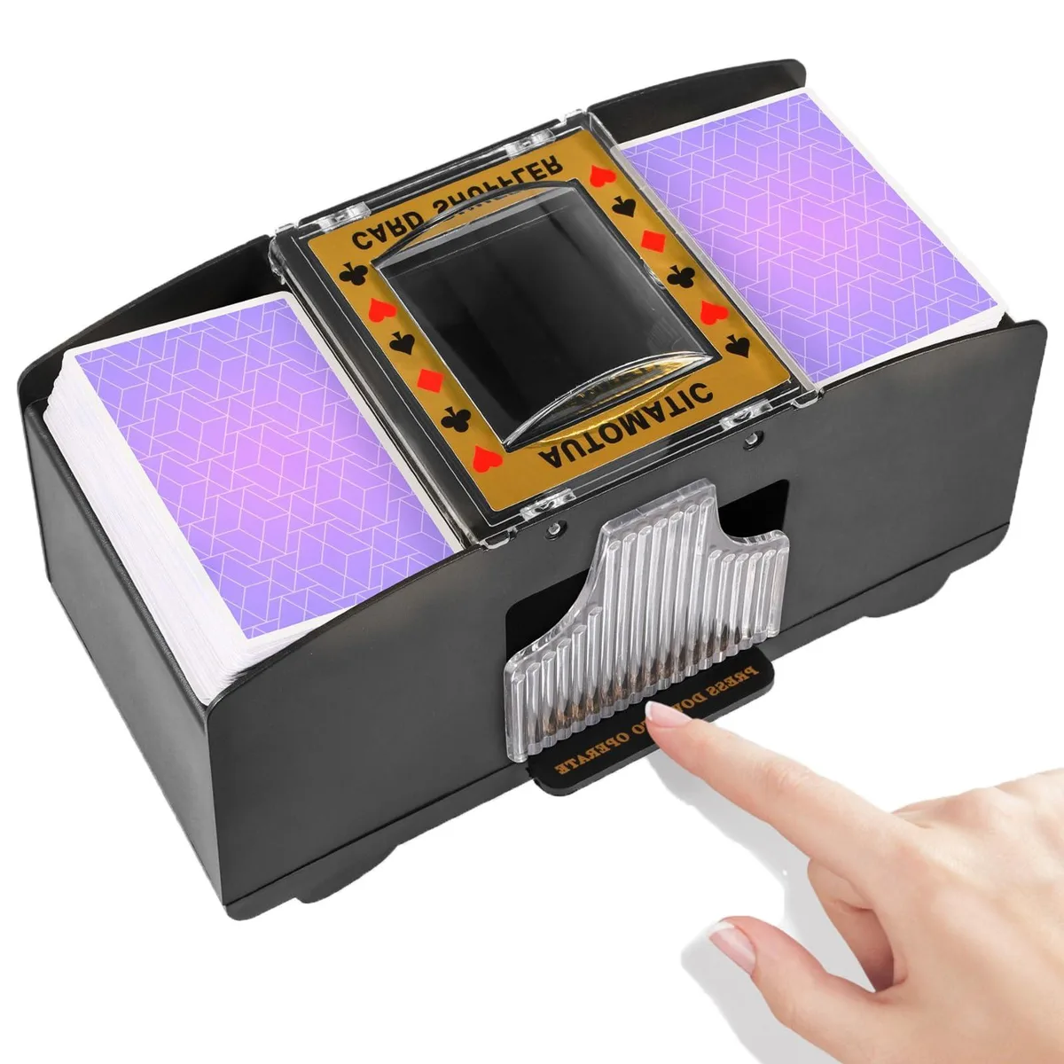  Worry Free Gadgets FEIERYA Card Shuffler 2 Deck Black — product photo