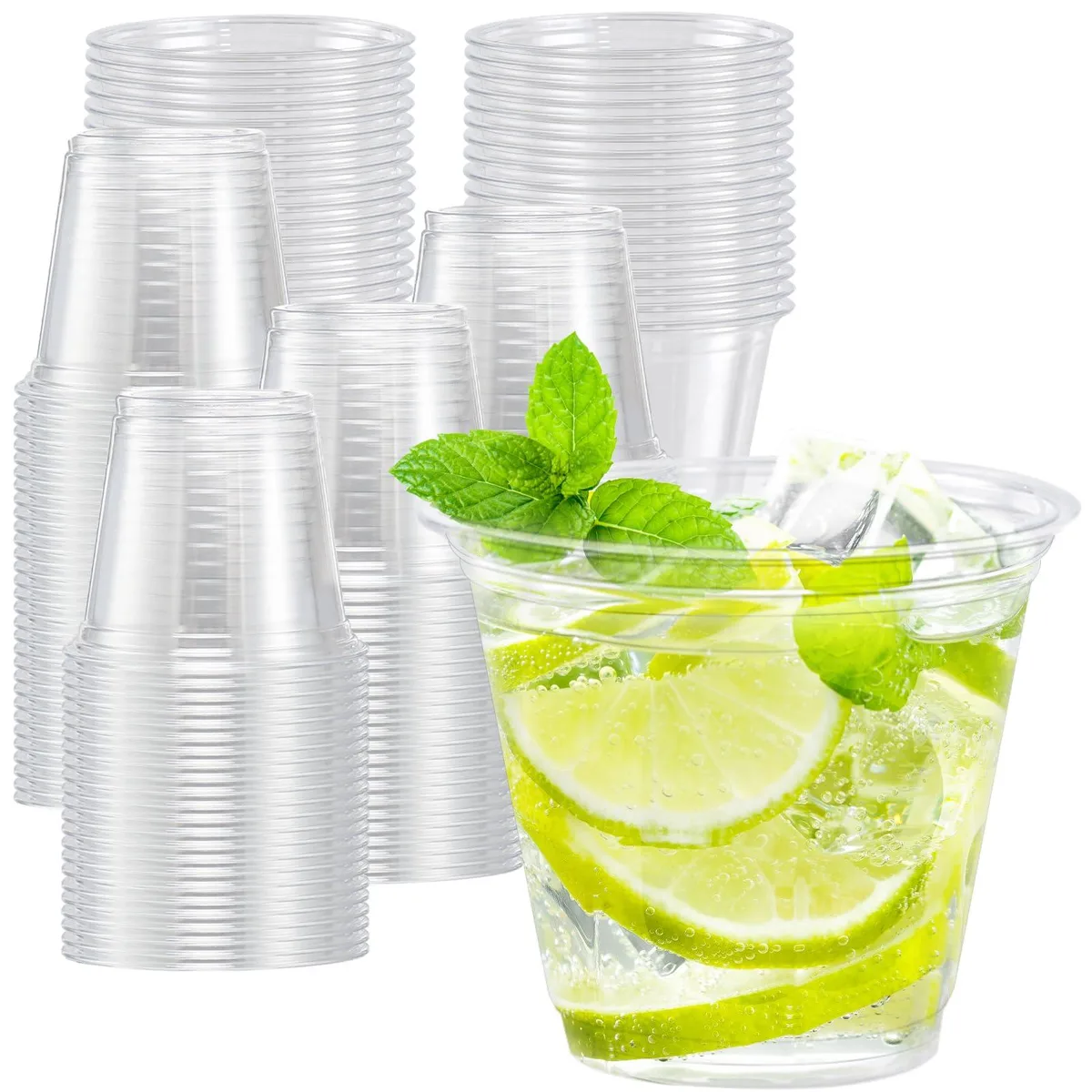  American Weigh GM-LA-PET-9OZ-100 100 Pack 9 oz Clear Plastic Cups — product photo