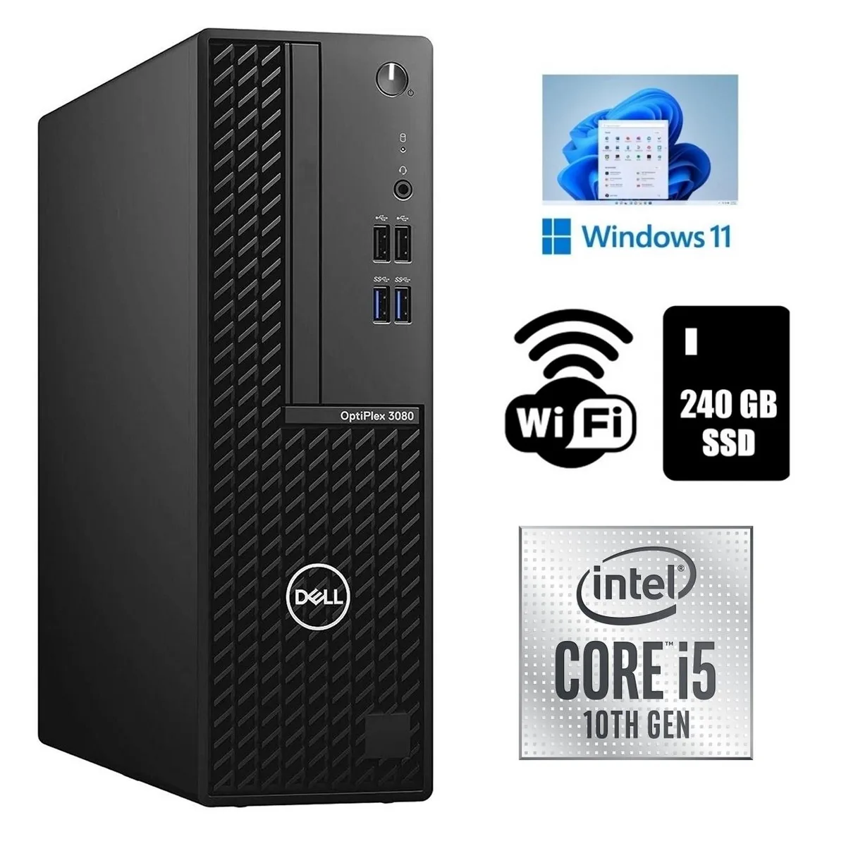 DELL Dell OptiPlex 3080 SFF desktop PC i5-10500 16GB DDR4 240GB SSD Windows 11 Pro — product photo