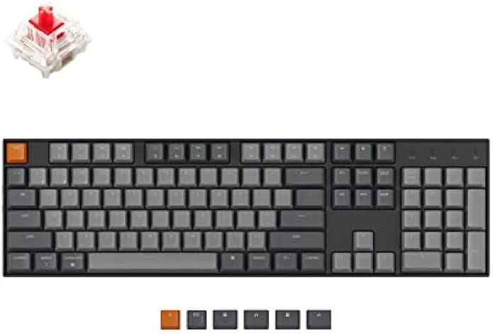 TAURKENAM TAURKENAM K10 Full-Size Hot-Swappable Mechanical Gaming Keyboard 104-Key Gateron G Pro Red Bluetooth 5.1 — product photo