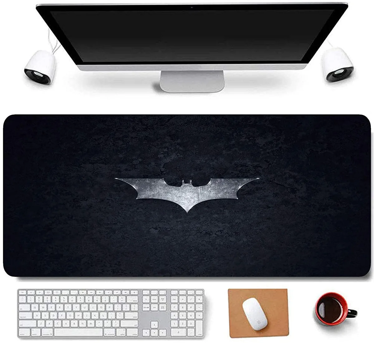 Corn Electronics Corn Electronics 31.5x11.8 Inch Gray BAT Logo Extended Mouse Pad — product photo