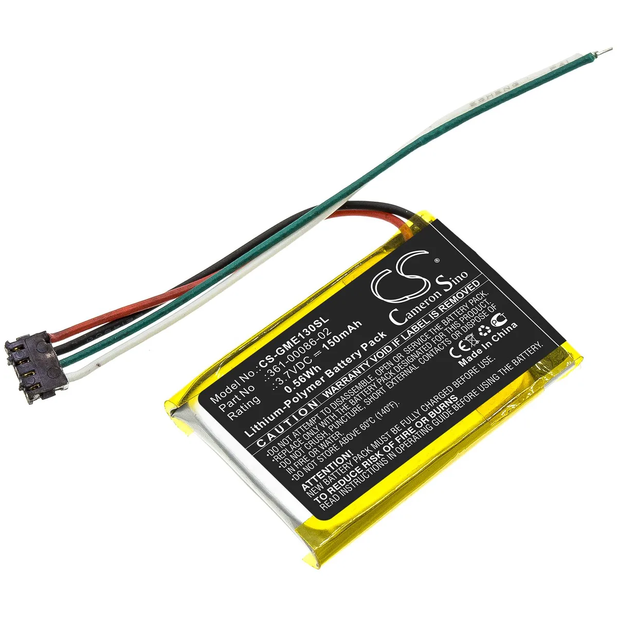Cameron &amp; Co Cameron &amp; Co DS-CS-GME130SL 3.7V 150mAh GPS battery — product photo
