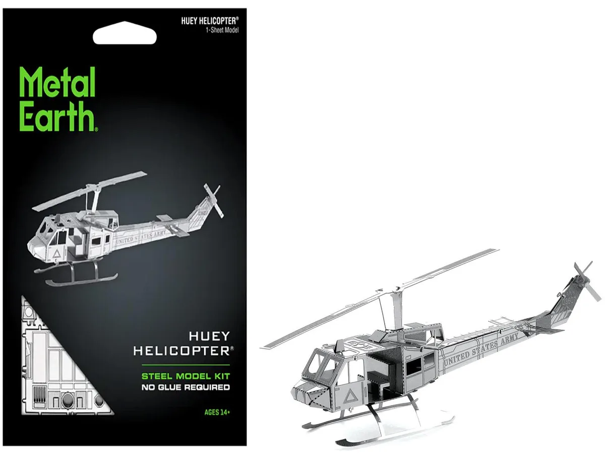 Metal Earth Metal Earth Bell UH-1 Iroquois "Huey" Helicopter "United States Army" (Easy Difficulty) hobby collectible — product photo