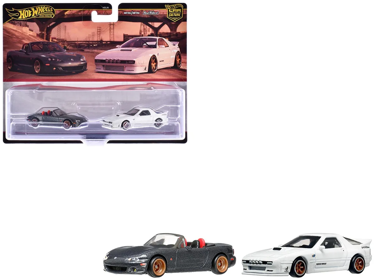 Hot Wheels Hot Wheels Mazda Mazdaspeed Miata & RX-7 FC Pandem Car Culture 2-Pack hobby collectible — product photo