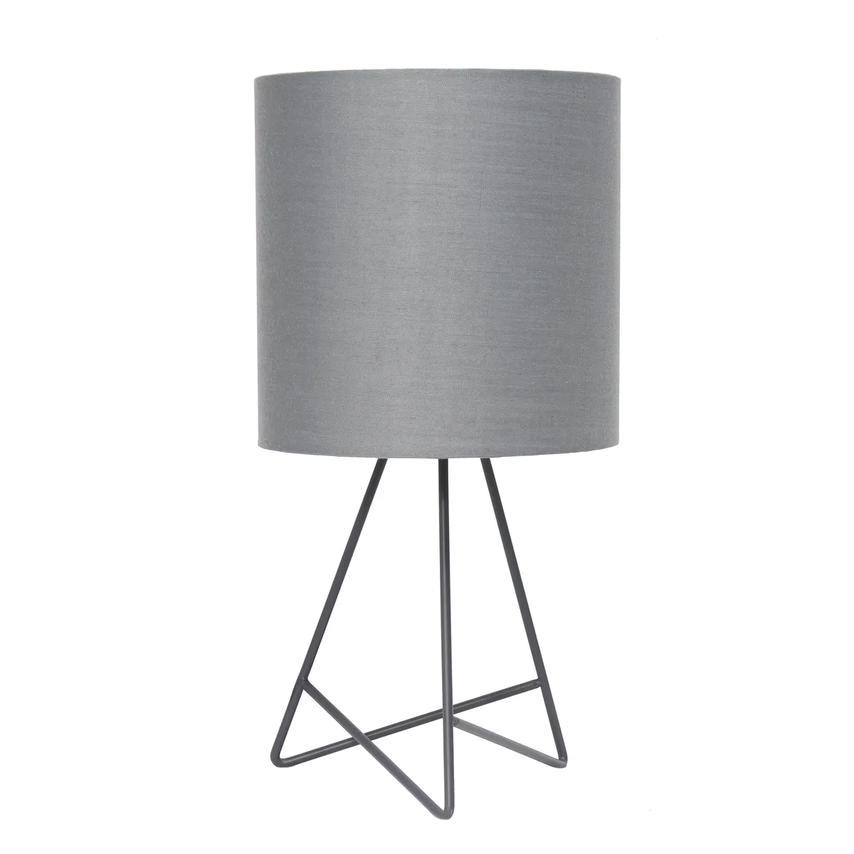 Simple Designs Simple Designs Down to the Wire Table Lamp, Gray with Gray Shade — product photo