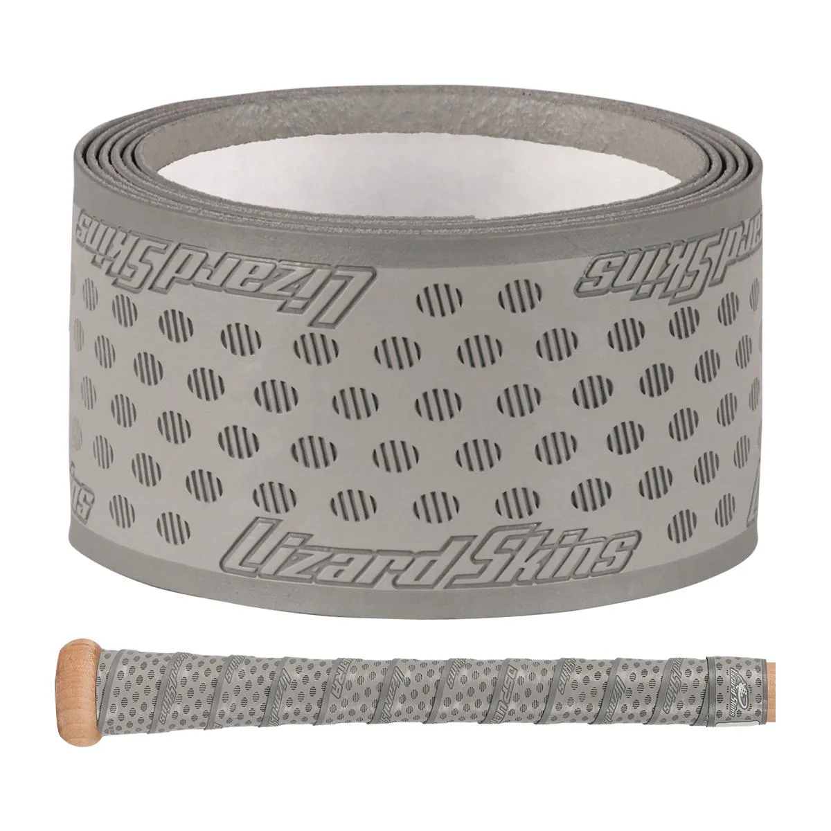 Thin Platinum Gray bat grip tape roll 0.5 mm thick 39 inches long