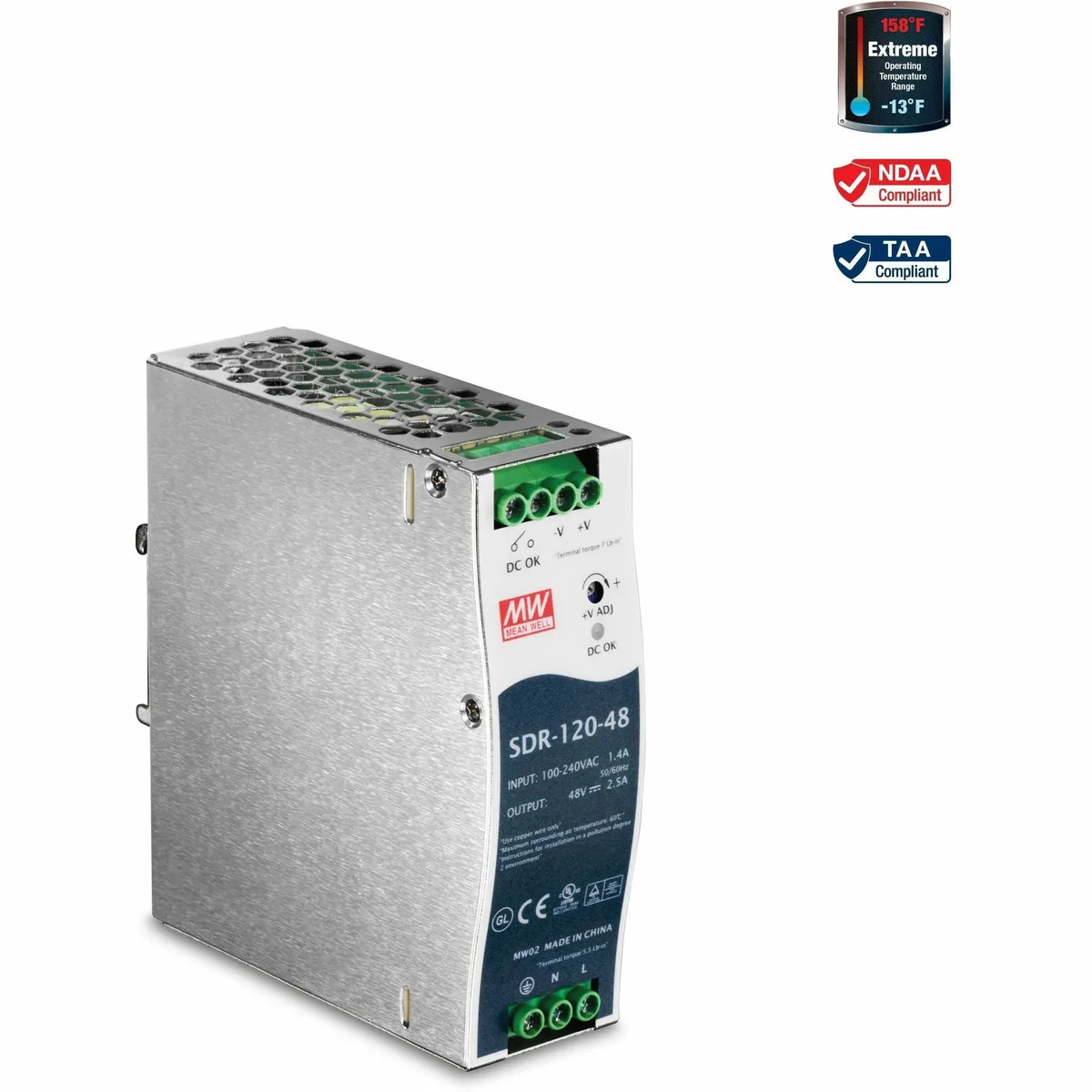 TRENDnet TRENDnet TI-S12048 48V 120W DIN Rail Power Supply — product photo