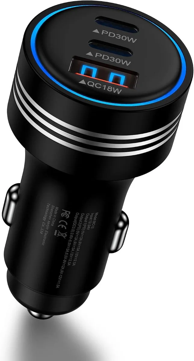 Leelbox Leelbox 78W 3-Port USB-A &amp; USB-C Car Charger S26 — product photo