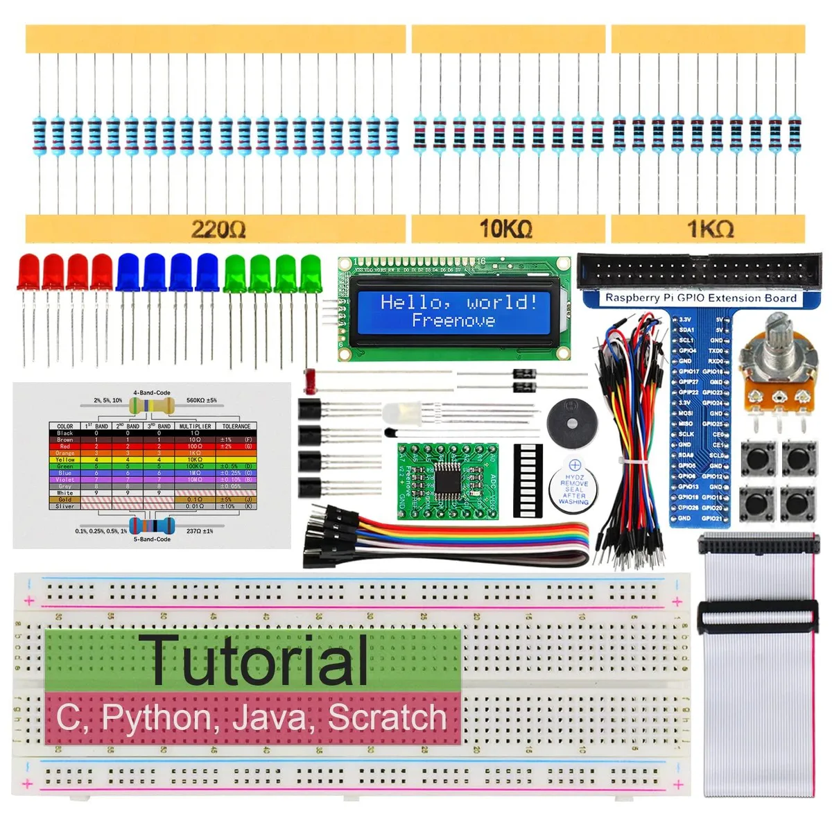 KEHIPI KEHIPI FNK0023 LCD 1602 Starter Kit 151 Items 69 Projects 535-Page Tutorial — product photo