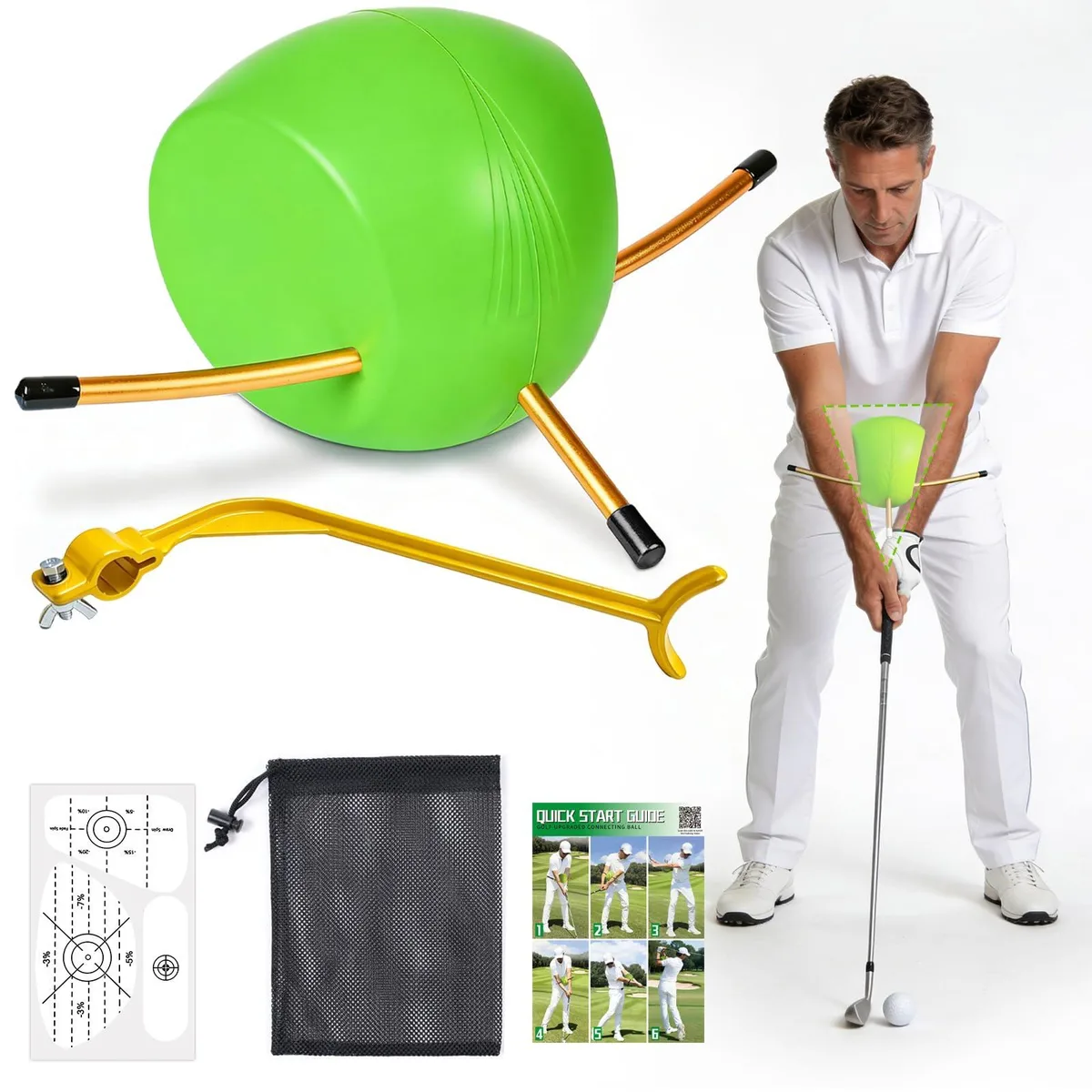  VIOXIA Golfers-vx 5-Piece Golf Training Aid Set Light Green — product photo