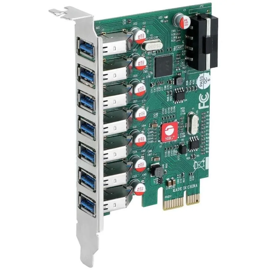 SIIG, Inc SIIG, Inc JU-P70211-S1 7-port USB 3.0 PCIe 2.0 network card — product photo