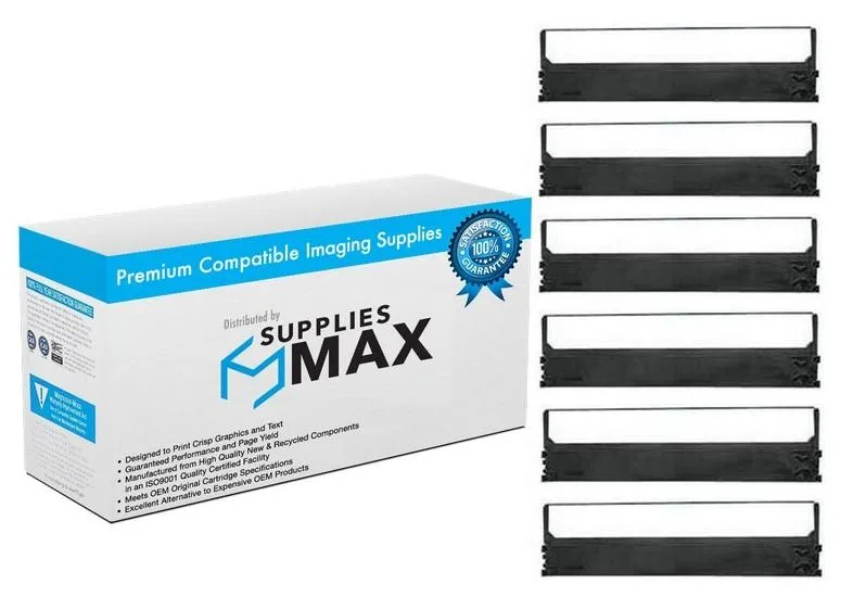 SuppliesMax SuppliesMax Citizen AH37945-0 Black Printer Ribbon 6/PK — product photo