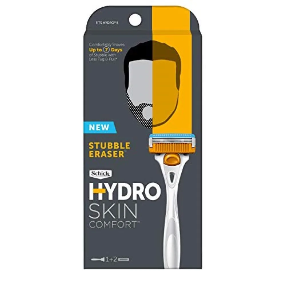 Schick Hydro Stubble Eraser razor with two refill blades