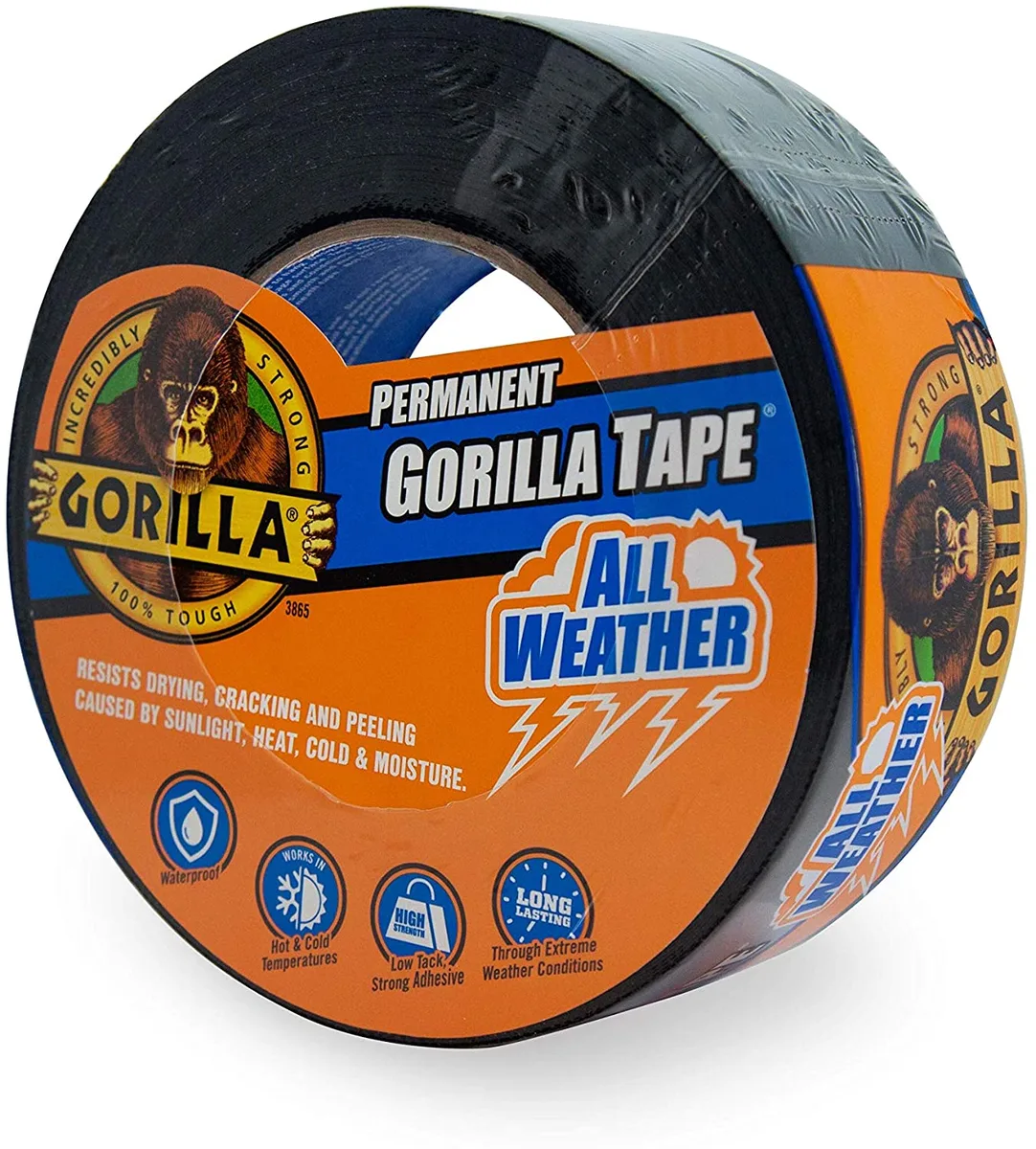 Gorilla Gorilla Weather Tape 1.88 in x 25 yd Black — product photo