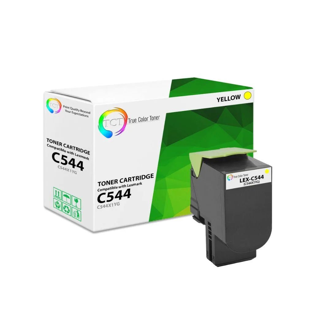 True Color Toner True Color Toner C544X1YG Yellow Toner Cartridge 4000 Pages — product photo