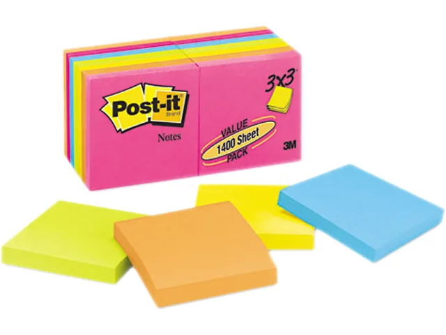 Post-it Post-it 654-14AN Sticky Notes 14 pads 100 sheets Cape Town colours — product photo
