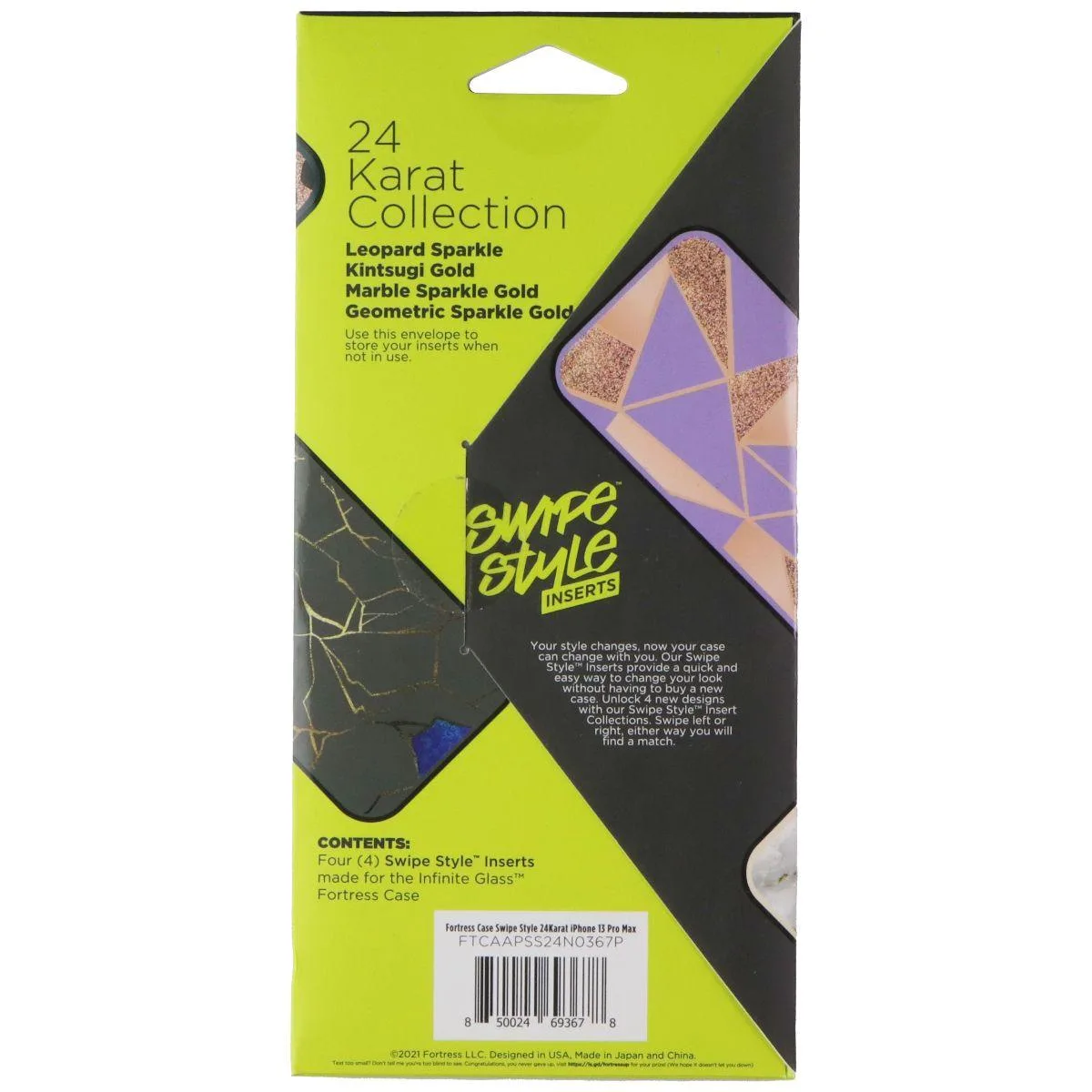 Fortress Press Fortress Press Swipe Style Inserts 4-Pack iPhone 13 Pro Max 24 Karat — product photo