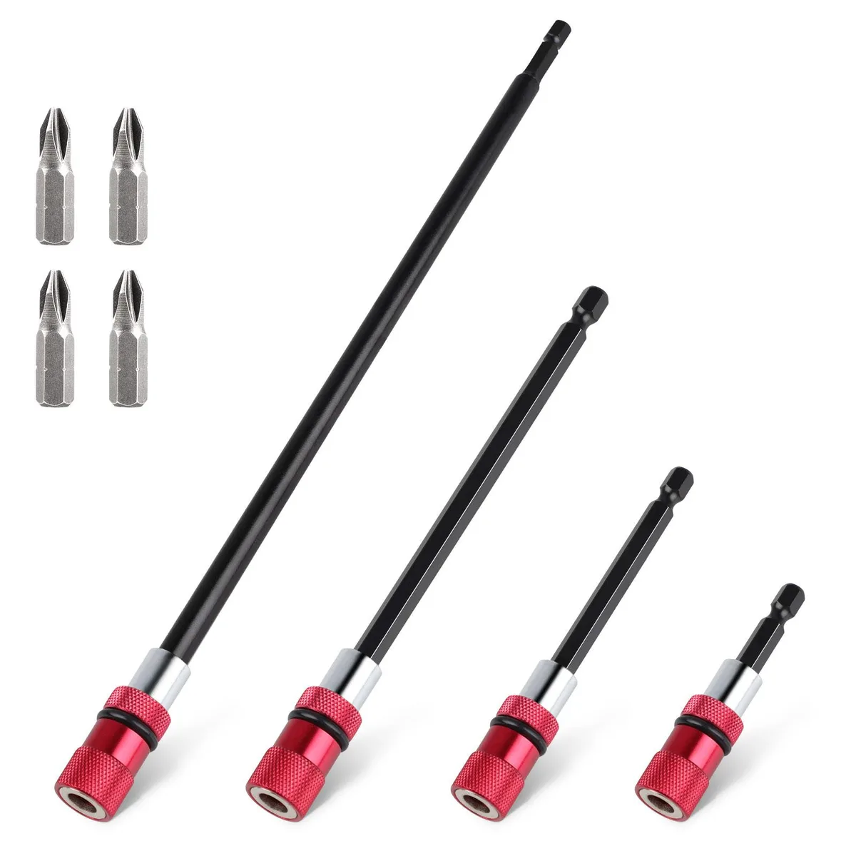 NSI NSI YDF03270923 4pc drill extension bit holder set 2" 4" 6" 12 — product photo