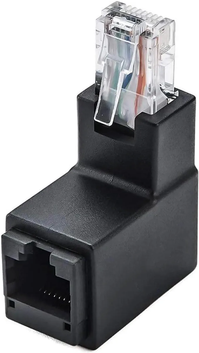 Vszerda Vszerda 2 Pack Ethernet Adapter 90 270 Degree RJ45 Male to Female — product photo