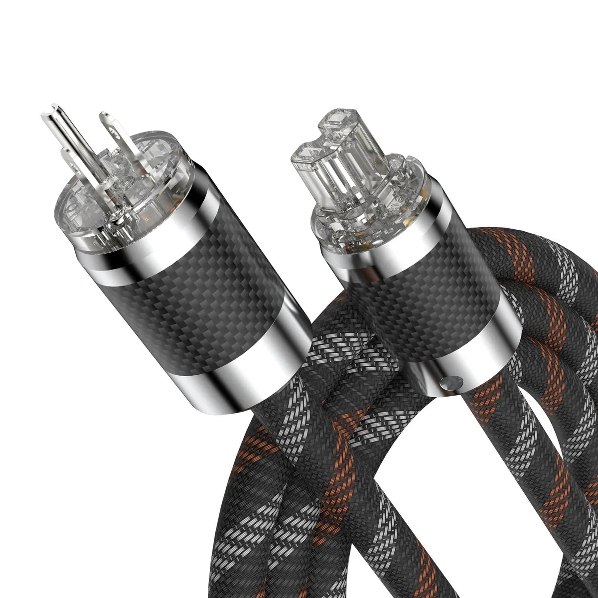 Batianda Batianda Audiocrast HiFi Power Cord 15MM 1.5M 125V 15A US IEC C15 2 in 1 accessory — product photo