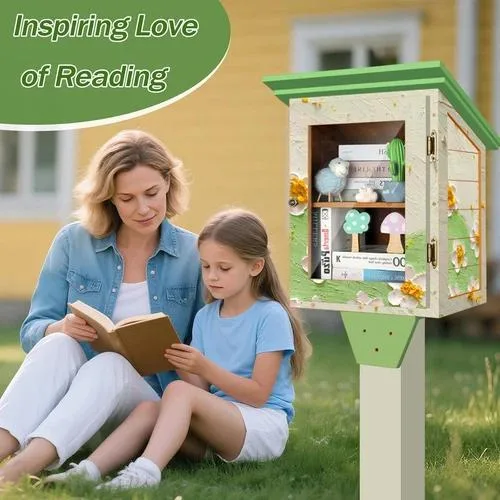 NShi NShi Little Library Box Outdoor Double 15D x 11W x 21H — product photo