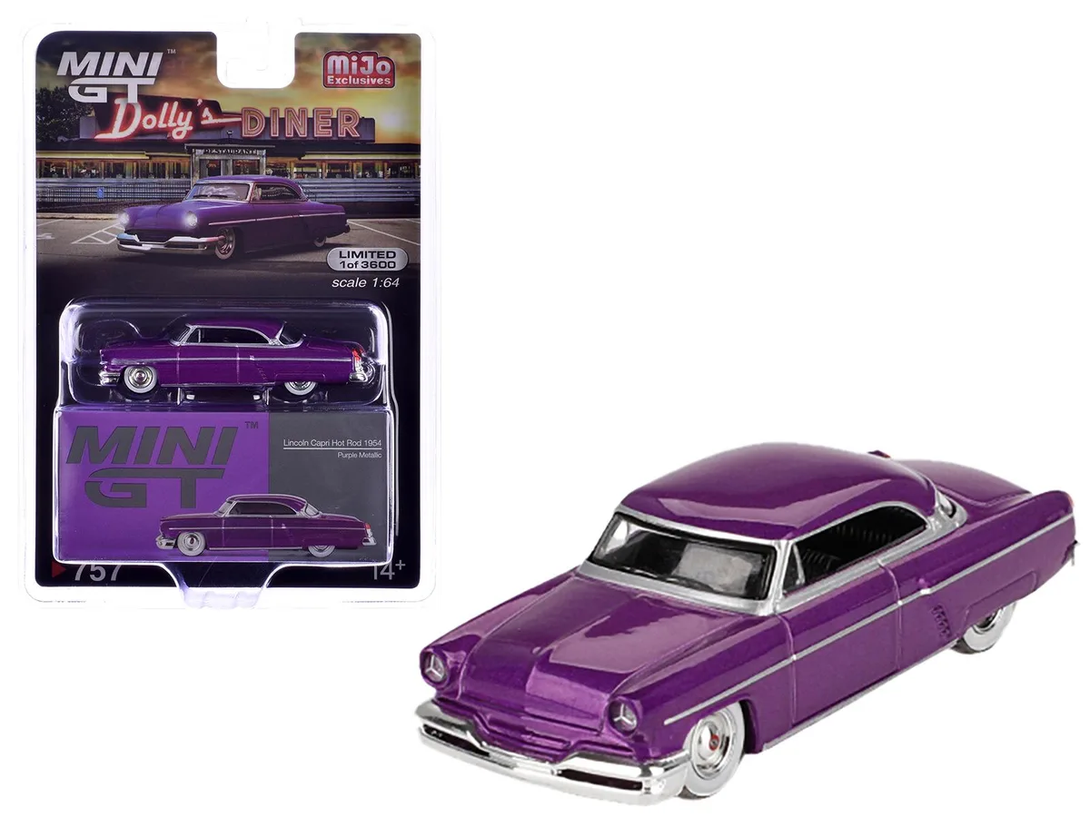 Mini GT Mini GT 1954 Lincoln Capri Hot Rod Purple Metallic Limited Edition 1/64 Diecast Car — product photo
